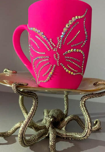 Ms. Crystal Lady Pink Butterfly Cup