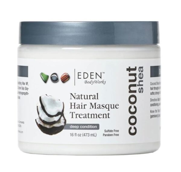 Eden Boody works coconut and shea hair masque