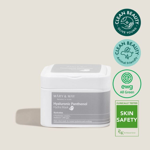 MARY&MAY  HYALURONIC PANTHENOL HYDRA MASK 30PCS