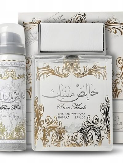 Lattafa Pure Musk Perfume and Spray set  For Men and Women100ml