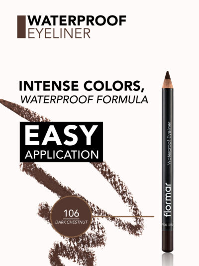 Flormar waterproof eyeliner 106 dark chestnut