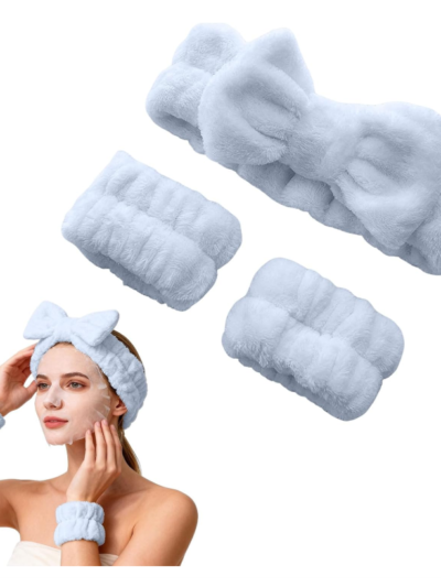 Bow headband with wrist bands set